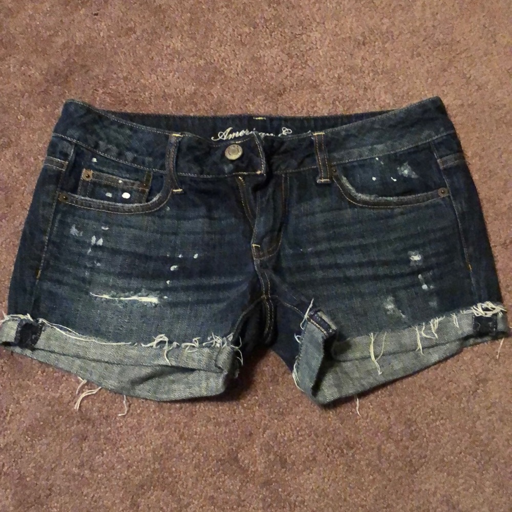 American Eagle distressed jean shorts